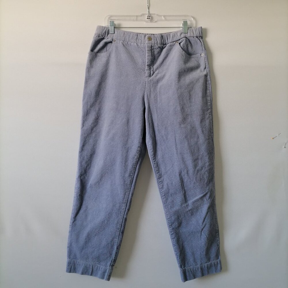 Wilde Fable Women Lavender Corduroy High Rise Trouser Pants Size Large